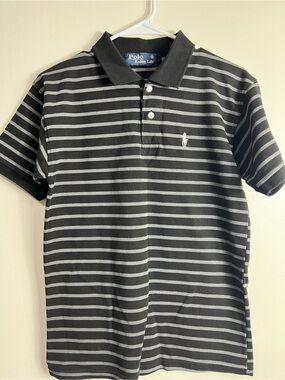 Polo Black & grey striped shirt